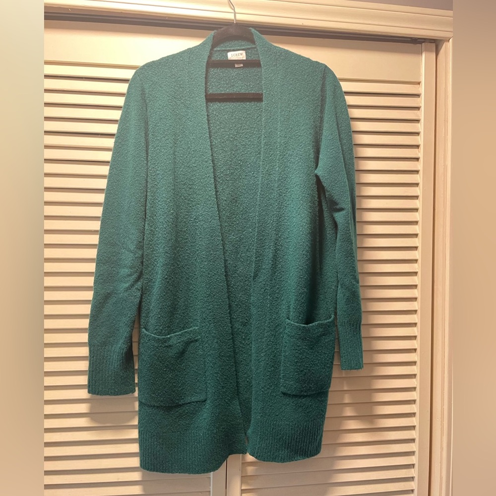 J. Crew Emerald Green Cardigan Sweater, women’s size medium